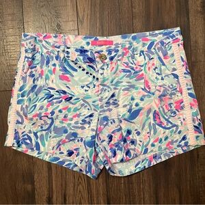 Lilly Pulitzer Callahan Shorts with Lace in Breakwater Party Wave size 12